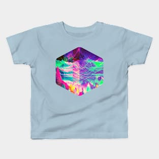 Mountainview in technicolor Kids T-Shirt